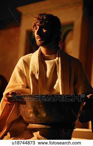 Jesus with wash basin View Large Photo Image Stock Image - Jesus with wash basin. Fotosearch