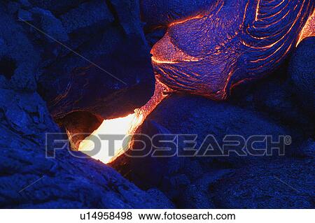 Lava flow View Large Photo Image Stock Photo - Lava flow. Fotosearch