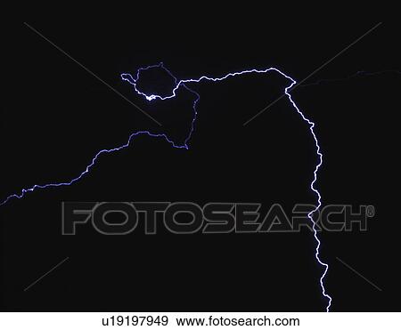 Lightning in night sky View Large Photo Image Stock Photo - Lightning in night sky. Fotosearch