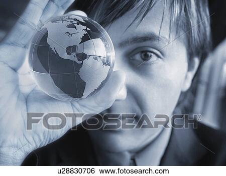 Stock Photograph - Looking at the world. Fotosearch