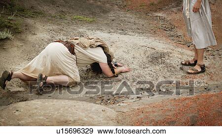 Stock Photo - Man asks Jesus for a favor. Fotosearch