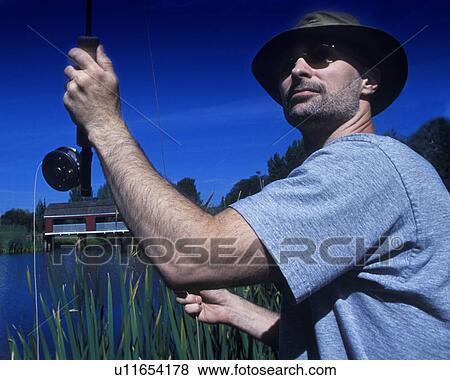 man fly fishing View Large Photo Image Stock Photo - man fly fishing. Fotosearch