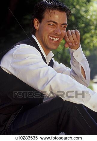 Stock Photography - man laughing. Fotosearch