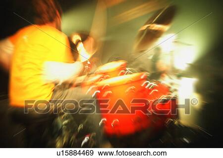 Man playing drums View Large Photo Image Stock Photo - Man playing drums. Fotosearch