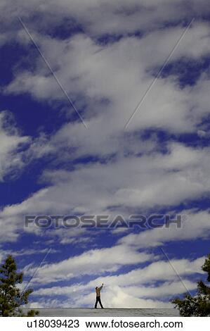 Man pointing up to sky View Large Photo Image Stock Image - Man pointing up to sky. Fotosearch