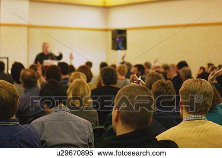 Stock Photography - Many people asking questions. Fotosearch
