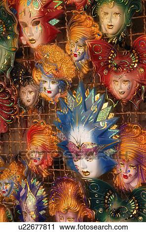Masks on display in Italy View Large Photo Image Stock Image - Masks on display in Italy. Fotosearch