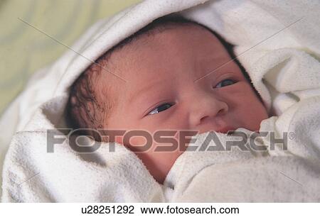 Newborn wrapped in white blanket View Large Photo Image Stock Image - Newborn wrapped in white blanket. Fotosearch