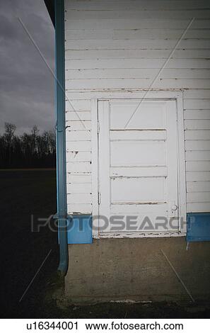 Stock Image - Old white doorway. Fotosearch