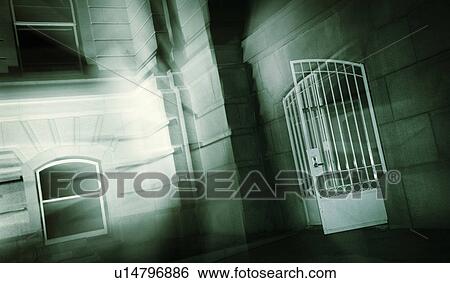 Outside of a building with gate View Large Photo Image Stock Photograph - Outside of a building with gate. Fotosearch