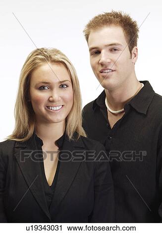 Stock Image - Portrait of a couple. Fotosearch