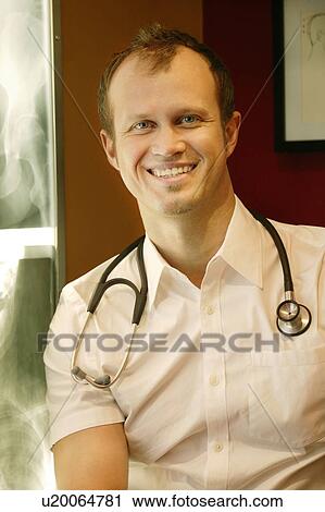 Stock Image - Portrait of a doctor. Fotosearch