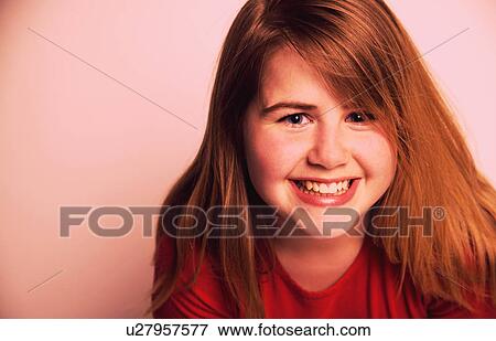 Stock Photo - Portrait of a girl. Fotosearch