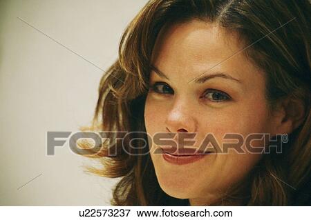 Stock Photo - Portrait of a woman's face. Fotosearch