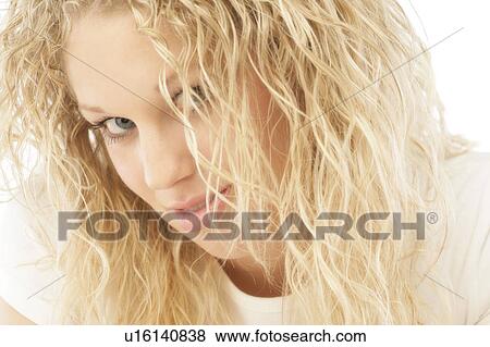 Portrait of pretty blonde View Large Photo Image Stock Photo - Portrait of pretty blonde. Fotosearch