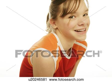 Portrait of pretty young girl View Large Photo Image Stock Image - Portrait of pretty young girl. Fotosearch