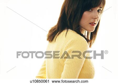 Stock Image - Portrait of woman. Fotosearch