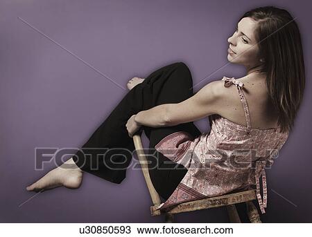 Stock Image - Profile of a Woman. Fotosearch