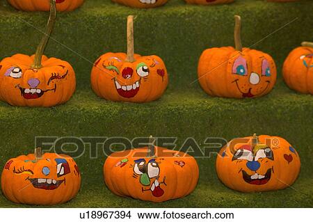 Pumpkin Faces View Large Photo Image Picture - Pumpkin Faces. Fotosearch