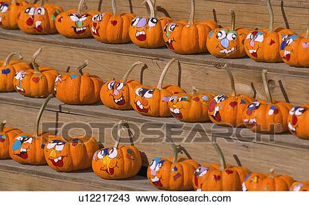 Pumpkin Faces View Large Photo Image Stock Image - Pumpkin Faces. Fotosearch