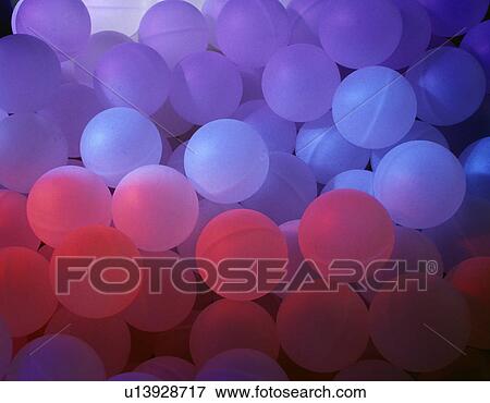 Stock Photo - Red blue and lilac spheres. Fotosearch