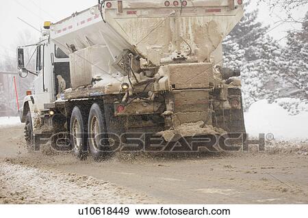 Stock Photo - Sanding truck. Fotosearch