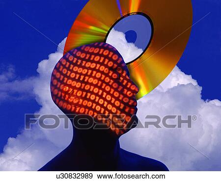 Silhouette of man with binary numbers and cod room View Large Photo Image Stock Photo - Silhouette of man with binary numbers and cod room. Fotosearch