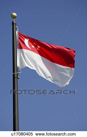 Singapore flag View Large Photo Image Stock Photography - Singapore flag. Fotosearch