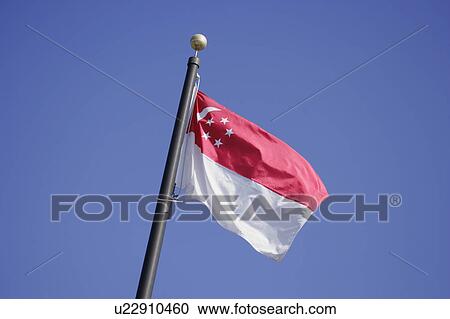 Stock Image - Singapore national flag flag. Fotosearch