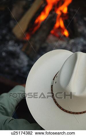 Stock Image - Sitting by the fire. Fotosearch