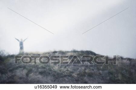 Stock Photo - Someone on top of the world. Fotosearch