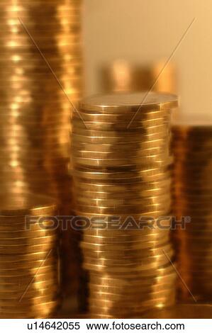 Stacks of loonies View Large Photo Image Stock Photography - Stacks of loonies. Fotosearch