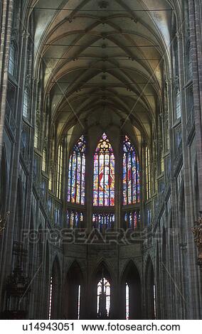 Stock Image - Stained glass window. Fotosearch