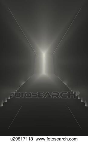 Stock Photo - Stairway to the welcoming doorway of success.. Fotosearch