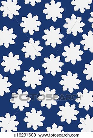 Stylized snowflakes with blue background View Large Photo Image Stock Photo - Stylized snowflakes with blue background. Fotosearch