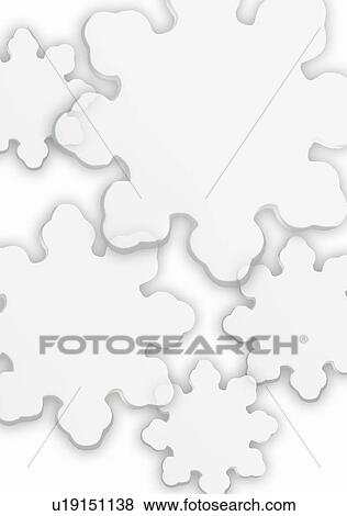 Stock Photo - Stylized snowflakes with white background. Fotosearch