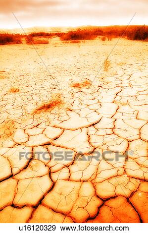 Stock Photo - Surreal hot desert. Fotosearch