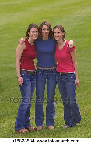 Picture - Three teenage girls. Fotosearch