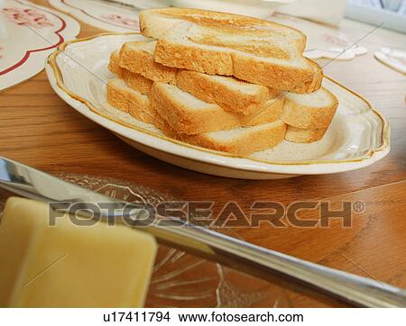 Picture - Toast on the breakfast table. Fotosearch