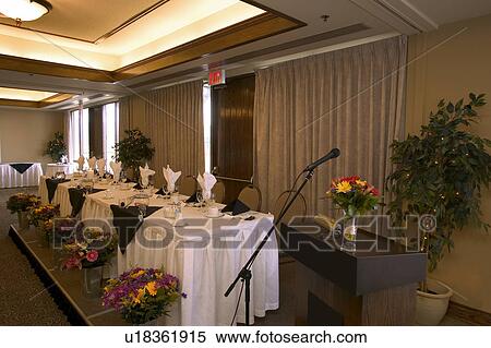 Stock Photography - Top table at wedding reception. Fotosearch