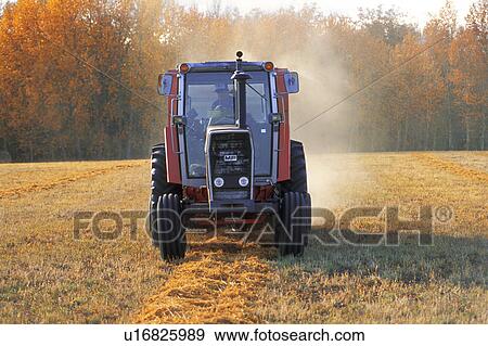 Tractor in a field View Large Photo Image Stock Photo - Tractor in a field. Fotosearch