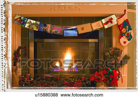 Stock Photo - Traditional Christmas interior. Fotosearch
