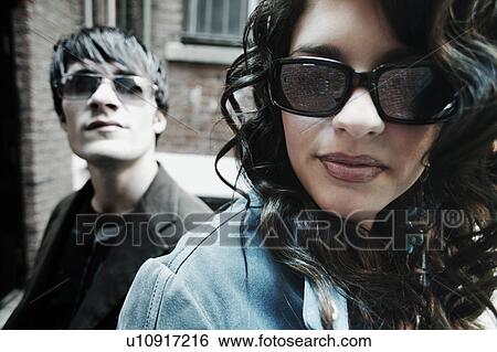 Stock Photograph - Trendy urban cool couple. Fotosearch