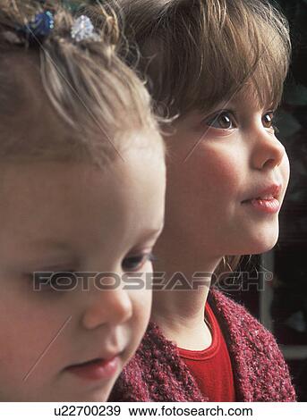 Stock Photo - Two young girls. Fotosearch