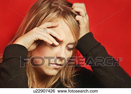 Woman feels sad View Large Photo Image Stock Photograph - Woman feels sad. Fotosearch