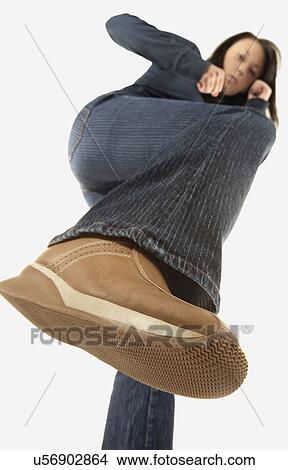 Picture - Woman stomps. Fotosearch