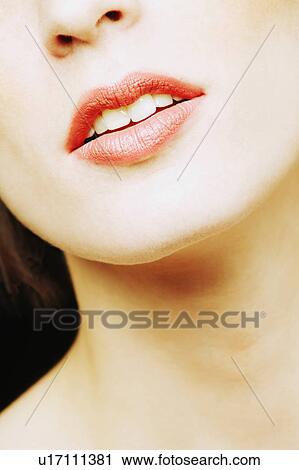 Stock Image - Woman's mouth. Fotosearch