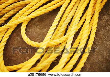 Yellow nylon rope View Large Photo Image Stock Photograph - Yellow nylon rope. Fotosearch