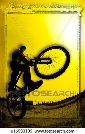 3D image of silhouette of cyclist View Large Photo Image Stock Photo - 3D image of silhouette of cyclist. Fotosearch