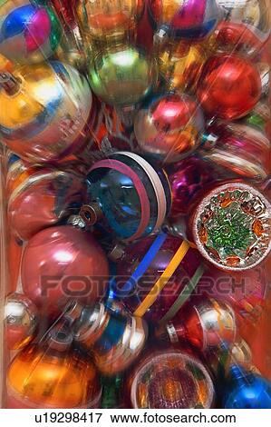 Stock Photo - A background of Christmas decorations. Fotosearch